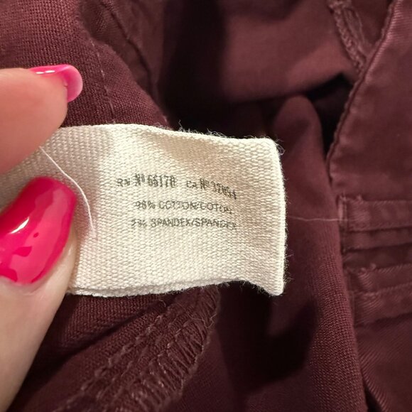 Anthro Daughters of the Revolution Maroon Boot Leg Pants Size 2 - Picture 7 of 10